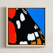 "Magnificent Monarch" - Art Print in Butterfly Orange by Janie Allen - Framed Canvas