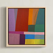 "Shape Of Memory" - Art Print in Lavender by Poppy Dodge - Framed Canvas