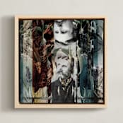 "Metaphysical Model" - Art Print in Vintage Gray by Augusto Paolo Bringas Dizon - Framed Canvas