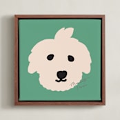 "live in the moment" - Art Print in Willow Green by Jeje - Framed Canvas