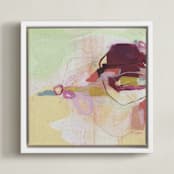 "Desert" - Art Print in Sandy yellow by Kirsta Benedetti - Framed Canvas