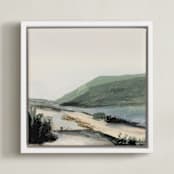 "Miles II" - Art Print in Sage by Mande Calhoun - Framed Canvas