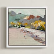"Paradise Lost II" - Art Print in Sand by Jenny Westenhofer - Framed Canvas
