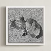 "Don't Worry, Be Happy III" - Art Print in Black and White by Annie Seaton - Framed Canvas