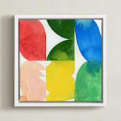 "A Language of Form 1" - Art Print in Modern Primary by Christina Flowers - Framed Canvas