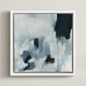 "Woven Thoughts" - Art Print in Fog by Nicoletta Savod - Framed Canvas