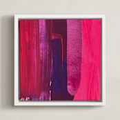 "Even in the dark you are luminous" - Art Print in neon magenta by Erin McCluskey Wheeler - Framed Canvas