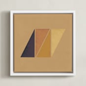 "Origami I" - Art Print in Marigold by Yohaku Oshima - Framed Canvas