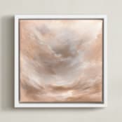 "Pink Skies" - Art Print in Sunset by Katy Abraham - Framed Canvas
