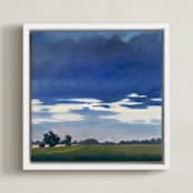 "Come Rain or Shine" - Art Print in Summer Storm by Stephanie Goos Johnson - Framed Canvas