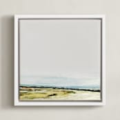"Teddy" - Art Print in Moss by Mande Calhoun - Framed Canvas