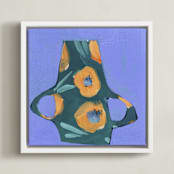 "The Brambles" - Art Print in Forest Green by Lottie Aldarwish - Framed Canvas