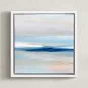 "Dive In" - Art Print in Sky Blue by Nicole Walsh - Framed Canvas