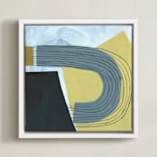 "Yellow Ochre" - Art Print in Yellow Ochre by Kirsta Benedetti - Framed Canvas