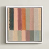 "Piano Bars II" - Art Print in Mauve by Lindsay Megahed - Framed Canvas