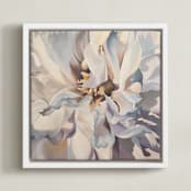 "Desert Peony" - Art Print in Pale Pink by Mandy Trimble Leonard - Framed Canvas
