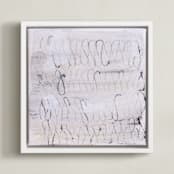 "Modern Love Song" - Art Print in Cream by Amy Carroll - Framed Canvas