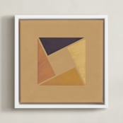 "Origami II" - Art Print in Marigold by Yohaku Oshima - Framed Canvas
