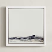 "Ainsley" - Art Print in Grey blue by Mande Calhoun - Framed Canvas