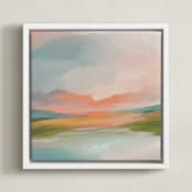"Elysian" - Art Print in Blush by Brooke Drake - Framed Canvas