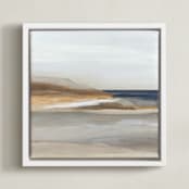 "Del Mar South" - Art Print in Blue by Melissa Marquardt - Framed Canvas