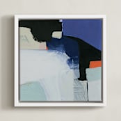 "Urban Flow 1" - Art Print in Blue Jewels by Eunmee Studio - Framed Canvas