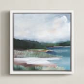"Torrey Pines I" - Art Print in Torrey Blue by AlisonJerry - Framed Canvas
