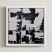 "Balance Restored I" - Art Print in Midnight Blue by Kate Terhune - Framed Canvas