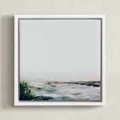 "Ace" - Art Print in Sea Grey by Mande Calhoun - Framed Canvas