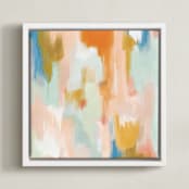 "Deserai" - Art Print in Desert Pink by Parima Studio - Framed Canvas