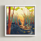 "Fell In Love With the Tree Feller" - Art Print in Lemon Light by Khara Ledonne - Framed Canvas