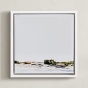 "Levi" - Art Print in Grey by Mande Calhoun - Framed Canvas