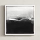 "DuskDawn" - Art Print in Black and White by Vasco - Framed Canvas