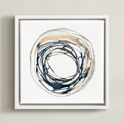 "Soma" - Art Print in Dove by Kelly Ventura - Framed Canvas