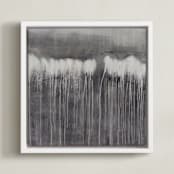 "The Forest" - Art Print in Moody Grey by Bethany Mabee - Framed Canvas