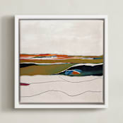 "Beckett's Poem" - Art Print in French vanilla by Caryn Owen - Framed Canvas