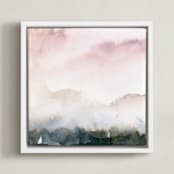 "Wake II" - Art Print in Lavender by Lindsay Megahed - Framed Canvas