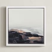 "Sandstone_1" - Art Print in Foggy grey by Mande Calhoun - Framed Canvas