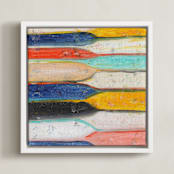"Intermingle" - Art Print in Royal Blue by Lindsay Megahed - Framed Canvas