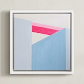 "The Bridge 01" - Art Print in Rose Pink by jinseikou - Framed Canvas