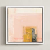 "Lulu" - Art Print in Light Pink by Mande Calhoun - Framed Canvas