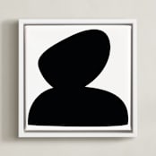 "Stones" - Art Print in Black by koshi - Framed Canvas