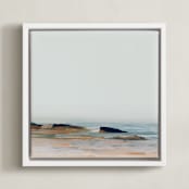 "Tarek" - Art Print in Sea Blue by Mande Calhoun - Framed Canvas