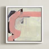 "Pink Vibe" - Art Print in Flamingo Pink by Kirsta Benedetti - Framed Canvas