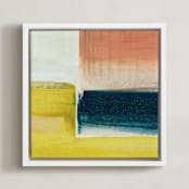 "James" - Art Print in Yellow by Mande Calhoun - Framed Canvas