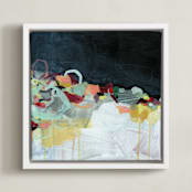 "Abstract Landscape (Dark)" - Art Print in Shine by Kirsta Benedetti - Framed Canvas