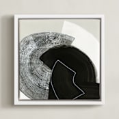 "Fitting Together I" - Art Print in Chalkboard by Kirsta Benedetti - Framed Canvas