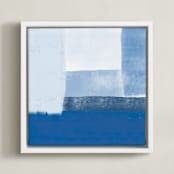 "Exhale" - Art Print in White by Studio Shines - Framed Canvas