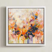 "On fire" - Art Print in White by Svitlana Martynjuk - Framed Canvas