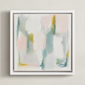 "Delicacy" - Art Print in White by Nicoletta Savod - Framed Canvas